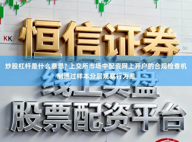 炒股杠杆是什么意思? 上交所市场中配资网上开户的合规检查机制通过样本分层观察行为差